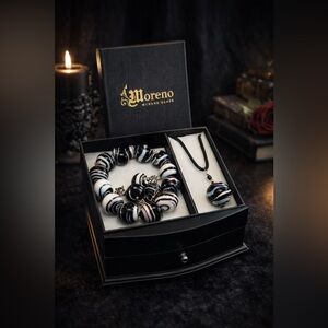 MURANO GLASS 5 Piece Jewelry Bundle Genuine Authentic Bracelet Necklace Earrings